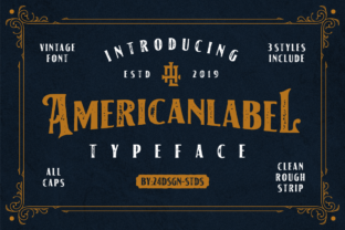 American Label Font: A Vintage Display Typeface for Crafters