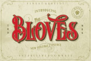Bloves: A Vintage Display Font for Makers