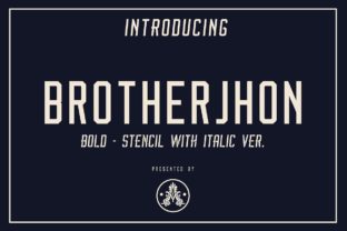 Brother Jhon Duo: A Sporty Vintage Display Font for Makers