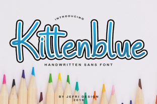 Kittenblue: A Handwritten Display Font for Editorial Warmth