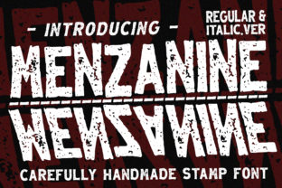 Menzanine: A Rustic Stamp-Like Display Font for Makers