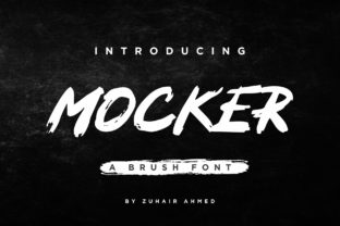 Mocker: A Bold Brush Font for Creative Makers
