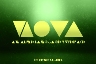 Nova Display Font: Bold Abstract Characters for Modern Identity Design