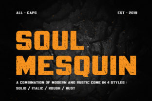 Soul Mesquin: A Bold Geometric Typeface for Campaign Creators