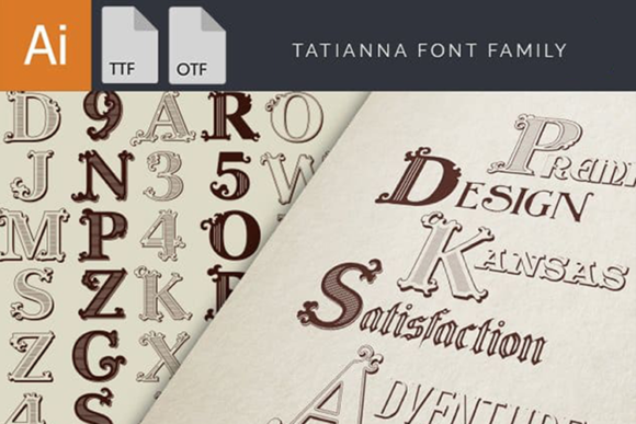 Tatianna Family: A Display Font with Vintage Soul
